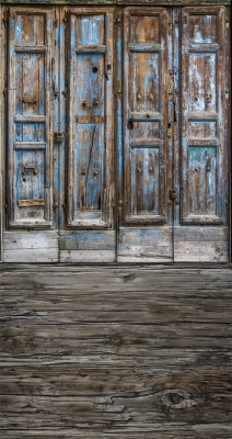 CL789-tlo-fotograficzne-stare-drzwi-brazowe-niebieskie